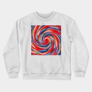 shades of blue scarlet and red spiral design Crewneck Sweatshirt